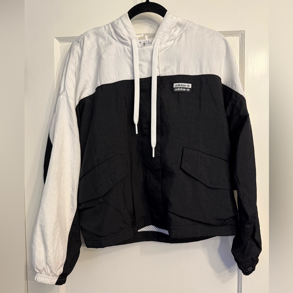 SOLD - adidas Originals Colorblock Windbreaker Jacket Women Size Medium